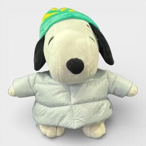 Ruz Peanuts Snoopy Plush Puffer Jacket Green Hat Christmas TikTok